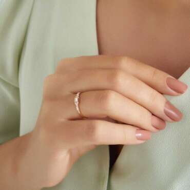 0.14 CT Baguette Cut Diamond Rose Gold Ring - Nev Jewellery (1)