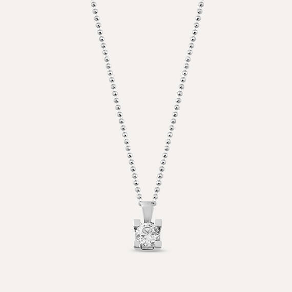 0.30 CT Diamond Solitaire Pendant - 1