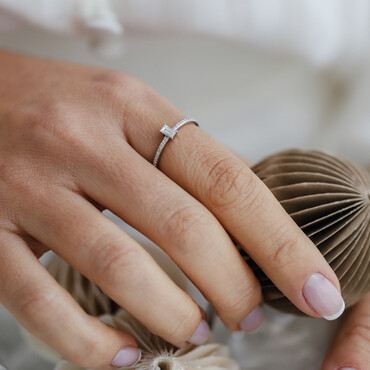 0.38 CT Baguette Cut Diamond White Gold Ring - Nev Jewellery