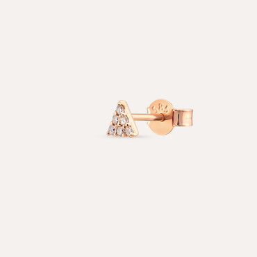 0.04 CT Diamond Rose Gold Mini Single Earring - Nev Jewellery