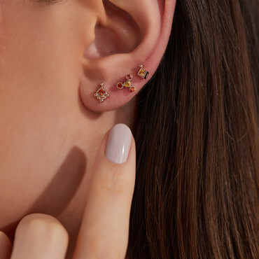 0.07 CT Yellow Sapphire Rose Gold Mini Single Earring - Nev Jewellery (1)