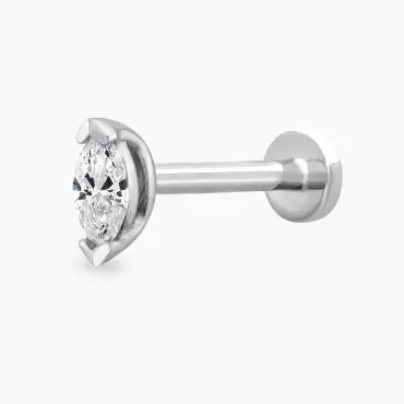 0.08 CT Marquise Cut Diamond White Gold Piercing - Nev Jewellery (1)