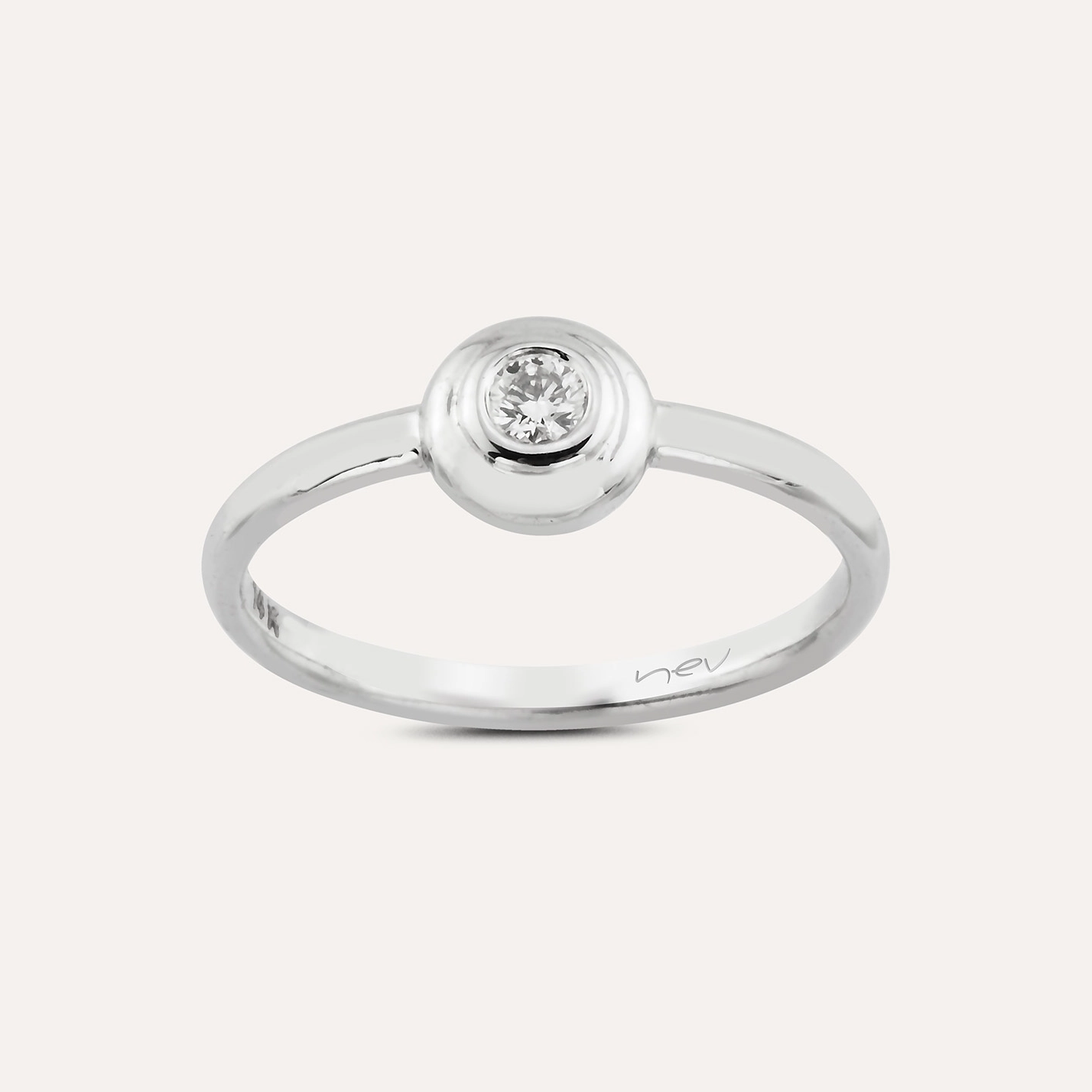 0.09 CT Diamond White Gold Ring - 1