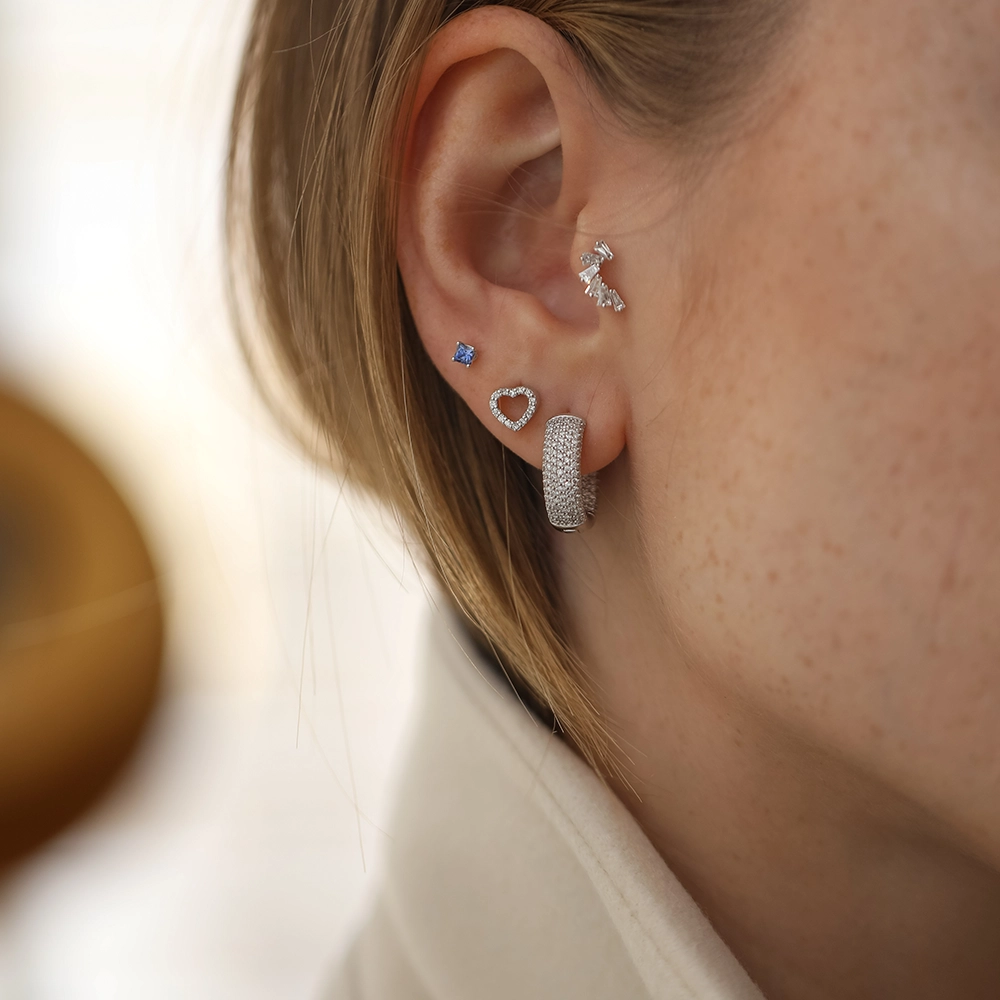 0.09 CT Diamond White Gold Single Earring - Nev Jewellery (1)