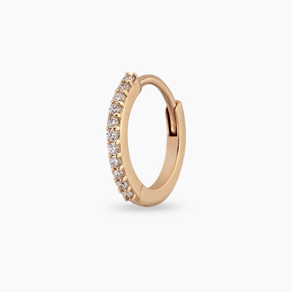 0.09 CT Pırlanta Taşlı Rose Altın Conch Piercing - Nev Jewellery