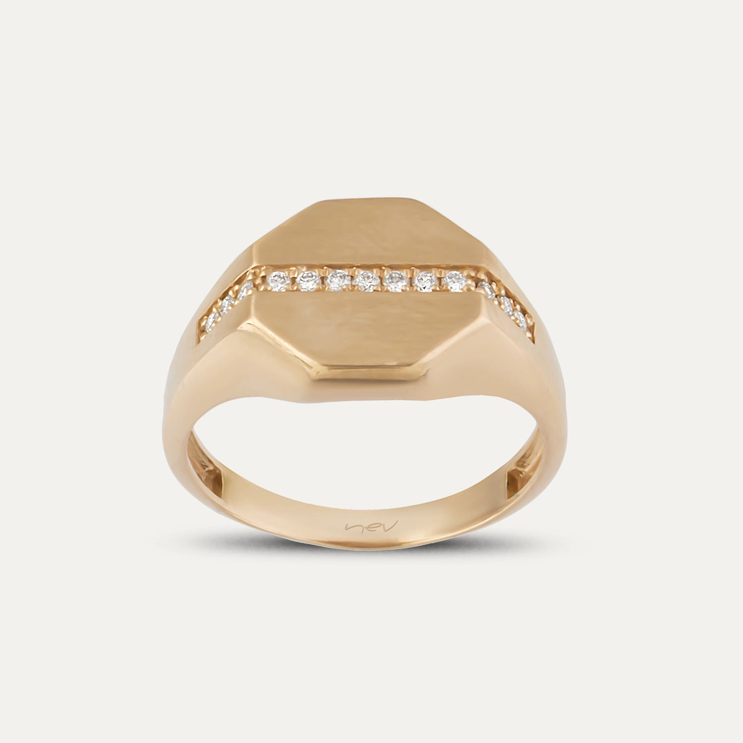 0.10 CT Diamond Rose Gold Knight Ring - 2