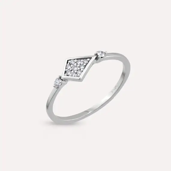 Petite Diamond White Gold Ring - 1