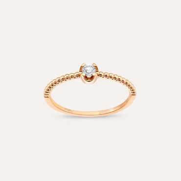 0.11 CT Diamond Rose Gold Ring - Nev Jewellery