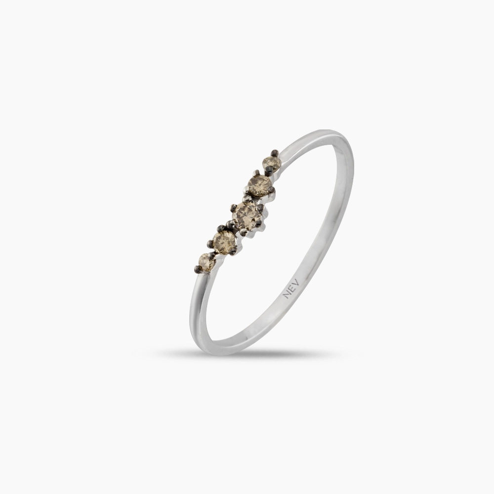 Beloved Brown Diamond White Gold Ring - 4