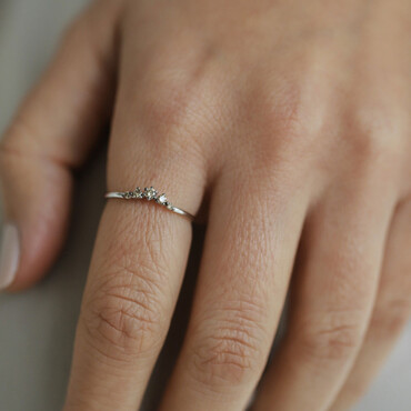 Beloved Brown Diamond White Gold Ring - Nev Jewellery (1)