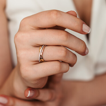 0.13 CT Pırlanta Taşlı Sarmal Alyans Yüzük - Nev Jewellery (1)