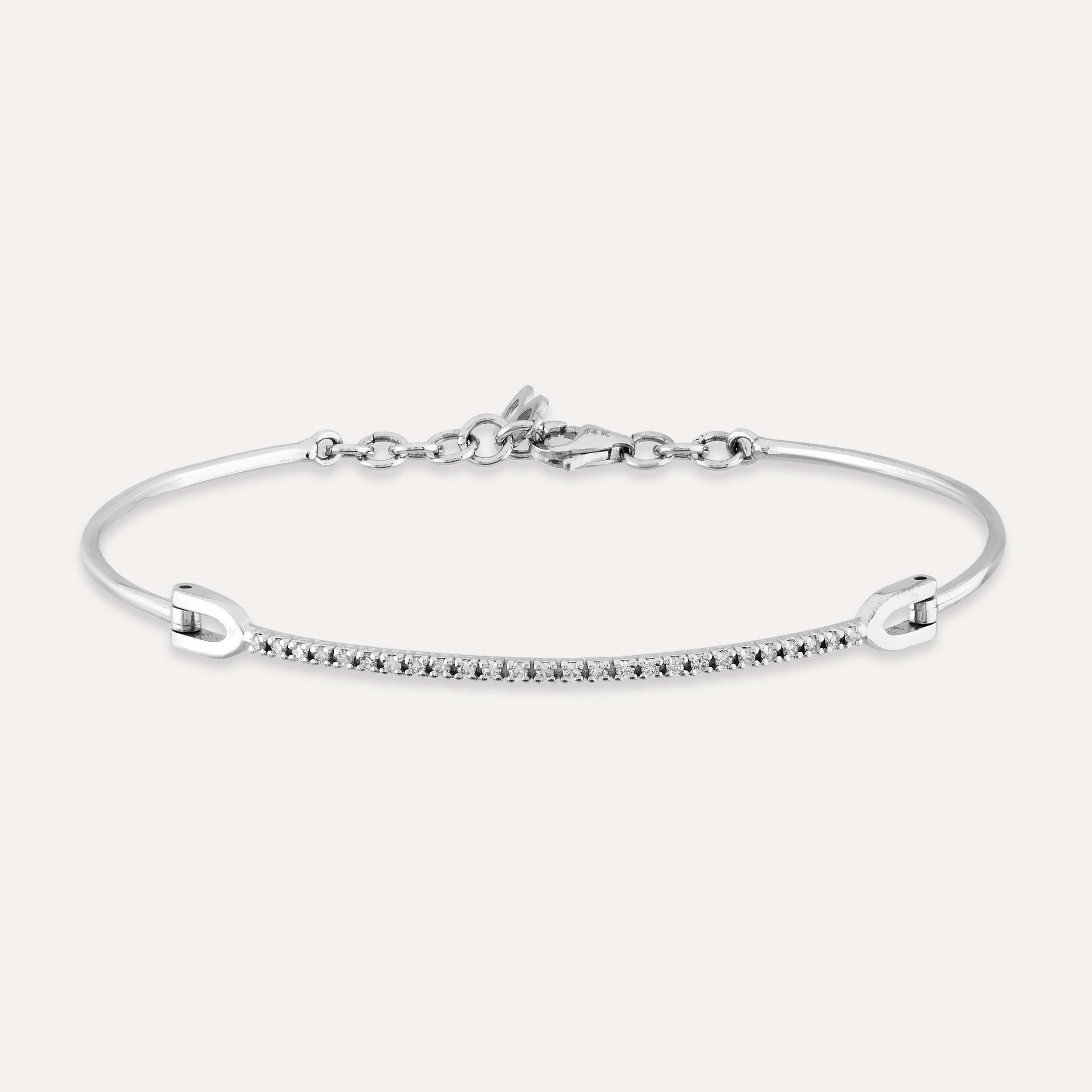 0.16 CT Diamond White Gold Bracelet - 1