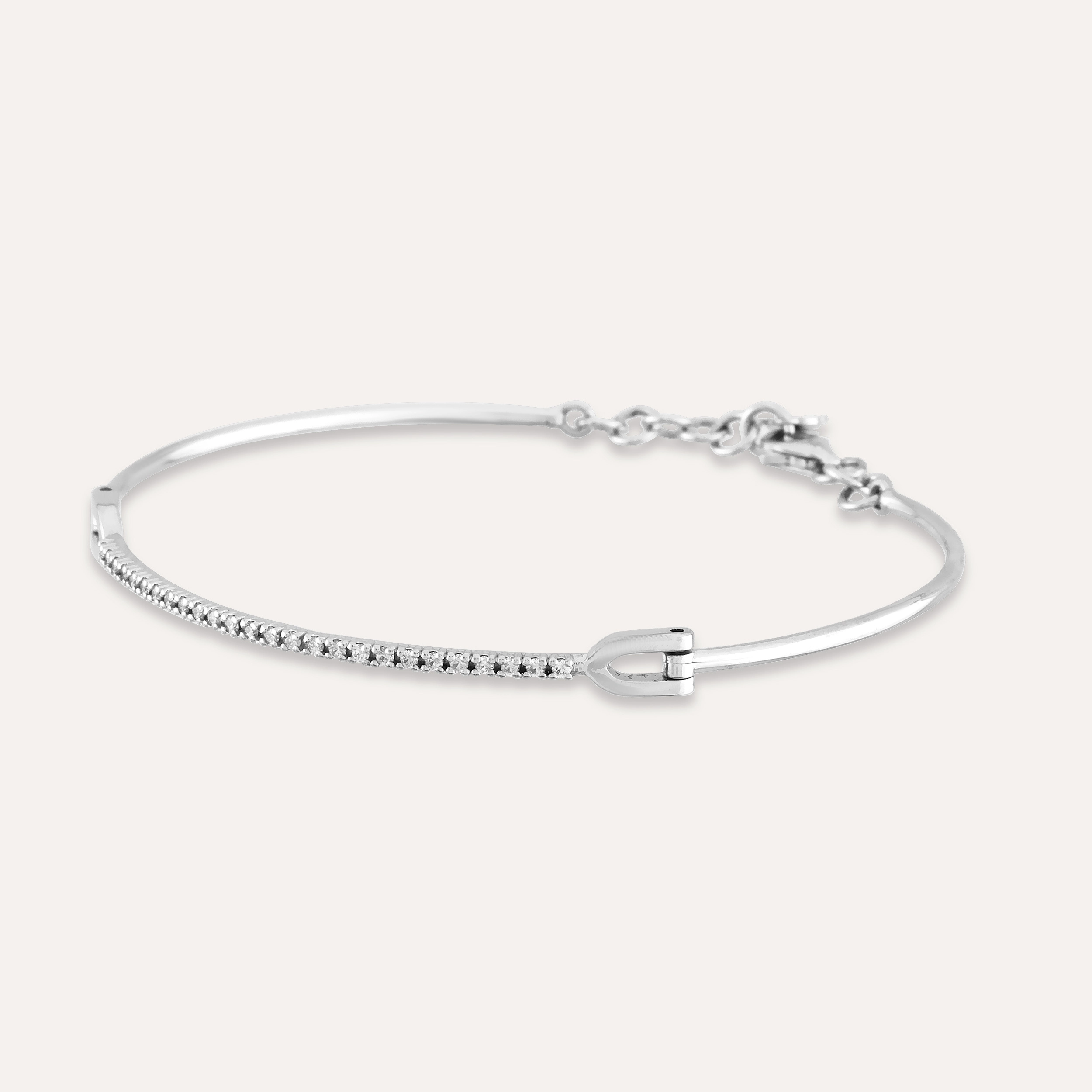 0.16 CT Diamond White Gold Bracelet - 3