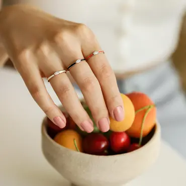 0.17 CT Markiz Kesim Pırlanta Taşlı Bej Mineli Rose Altın Yüzük - Nev Jewellery (1)