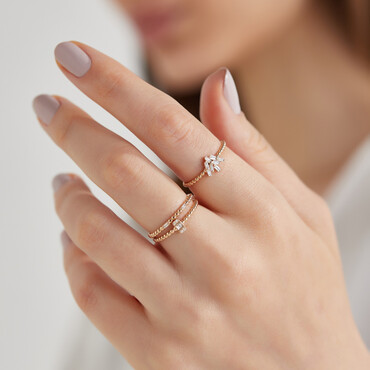 Nova 0.16 CT Baguette Cut Diamond Rose Gold Ring - Nev Jewellery (1)