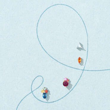 0.19 CT Orange Sapphire Rose Gold Single Earring - Nev Jewellery (1)