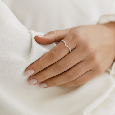 0.21 CT Pırlanta Taşlı Beyaz Altın Yüzük - Nev Jewellery (1)