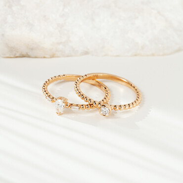 0.22 CT Pear Cut Diamond Rose Gold Ring - Nev Jewellery (1)