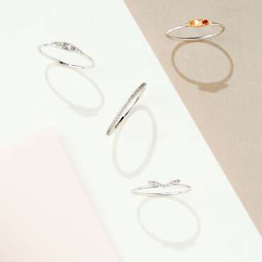 0.23 CT Pırlanta Taşlı Yarımtur Beyaz Altın Yüzük - Nev Jewellery (1)