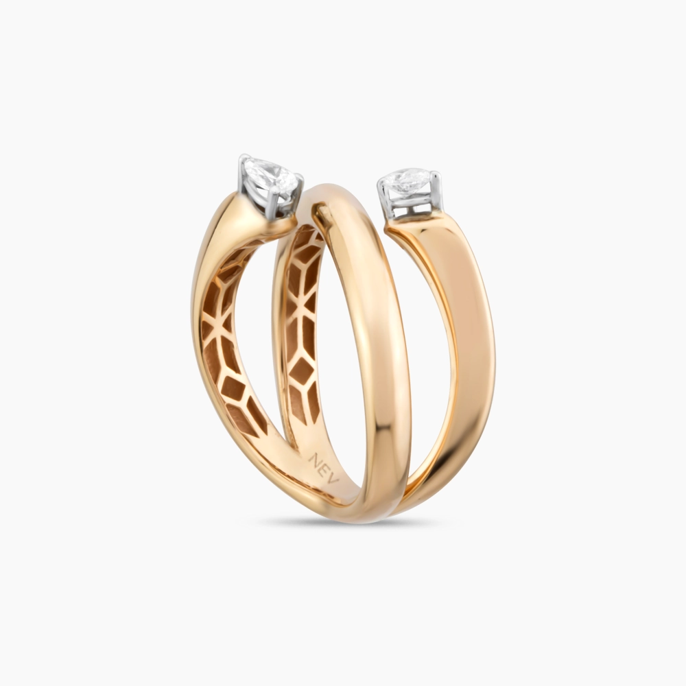 0.24 CT Damla Kesim Pırlanta Taşlı Yüzük - 4