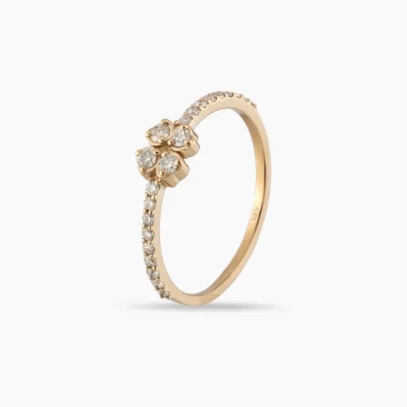 Fortune Diamond Rose Gold Clover Ring - 3