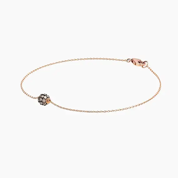 0.26 CT Brown Pırlanta Taşlı Rose Altın Top Bileklik - 5