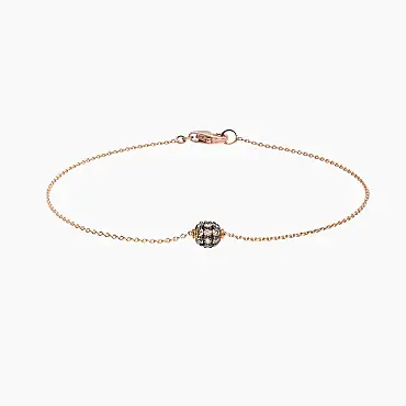 0.26 CT Brown Pırlanta Taşlı Rose Altın Top Bileklik - Nev Jewellery (1)
