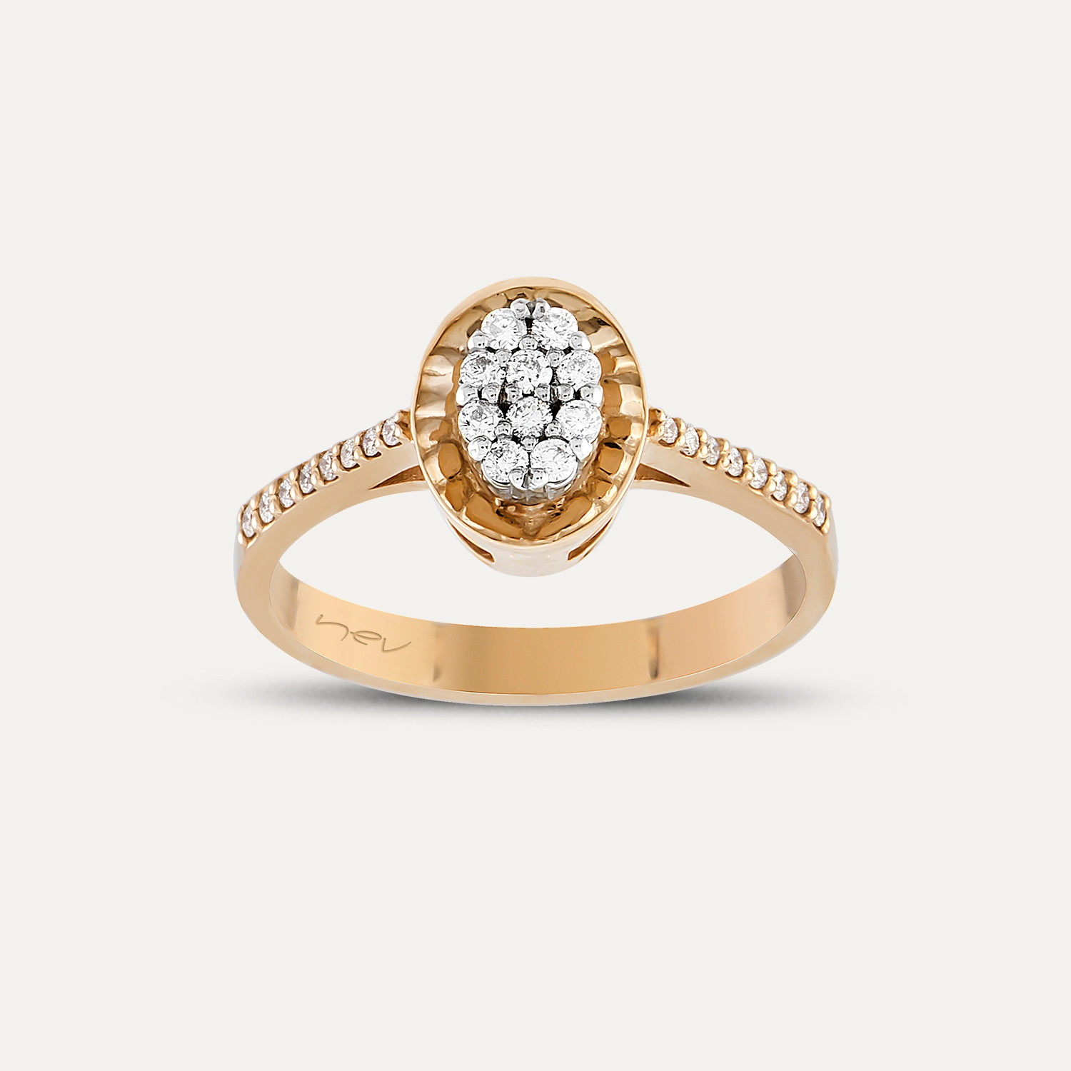 0.26 CT Diamond Rose Gold Coronet Ring - 1