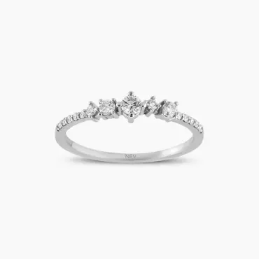 Bloom Pırlanta Taşlı Beyaz Altın Yüzük - Nev Jewellery (1)