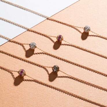 0.26 CT Yakut ve Pırlanta Taşlı Rose Altın Top Bileklik - Nev Jewellery (1)