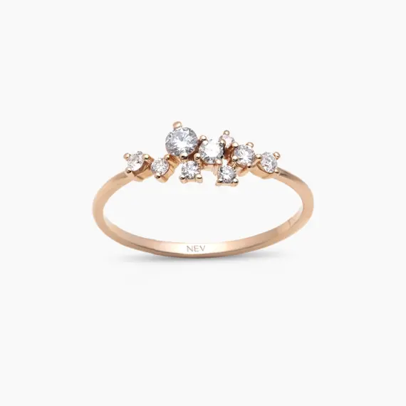 Jasmine Diamond Rose Gold Ring - 2