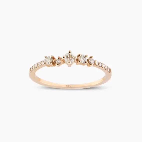0.28 CT Diamond Rose Gold Ring - 2