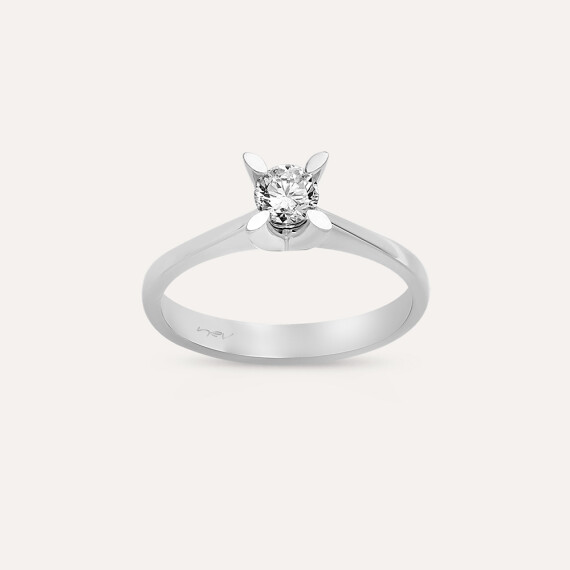 0.30 CT Diamond White Gold Solitaire Ring - Nev Jewellery