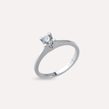 0.31 CT Diamond White Gold Solitaire Ring - Nev Jewellery (1)