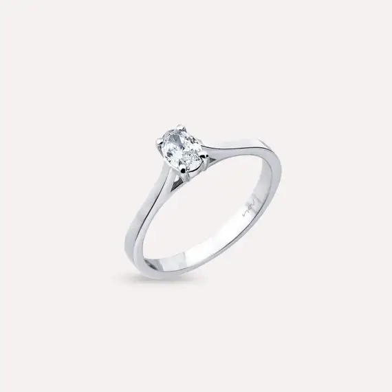 0.31 CT Oval Pırlanta Taşlı Yüzük - 3