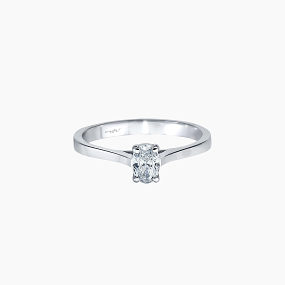0.31 CT Oval Pırlanta Taşlı Yüzük - 3