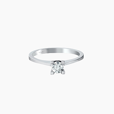 0.31 CT Pırlanta Taşlı Beyaz Altın Tektaş Yüzük - Nev Jewellery (1)