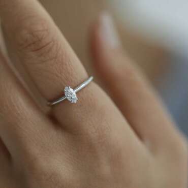 0.32 CT Markiz Pırlanta Taşlı Yüzük - Nev Jewellery (1)