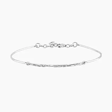 0.33 CT Baget Kesim Pırlanta Taşlı Beyaz Altın Bileklik - Nev Jewellery (1)