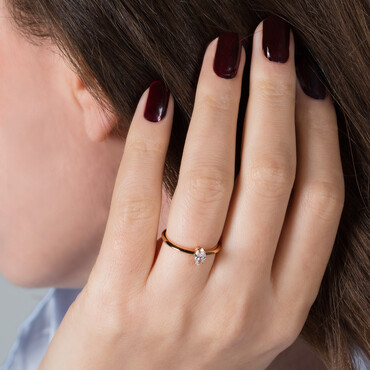 0.33 CT Markiz Kesim Pırlanta Tektaş Yüzük - Nev Jewellery (1)