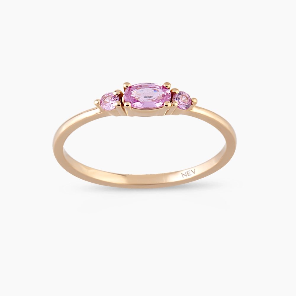 0.35 CT Pink Sapphire Rose Gold Ring - 1