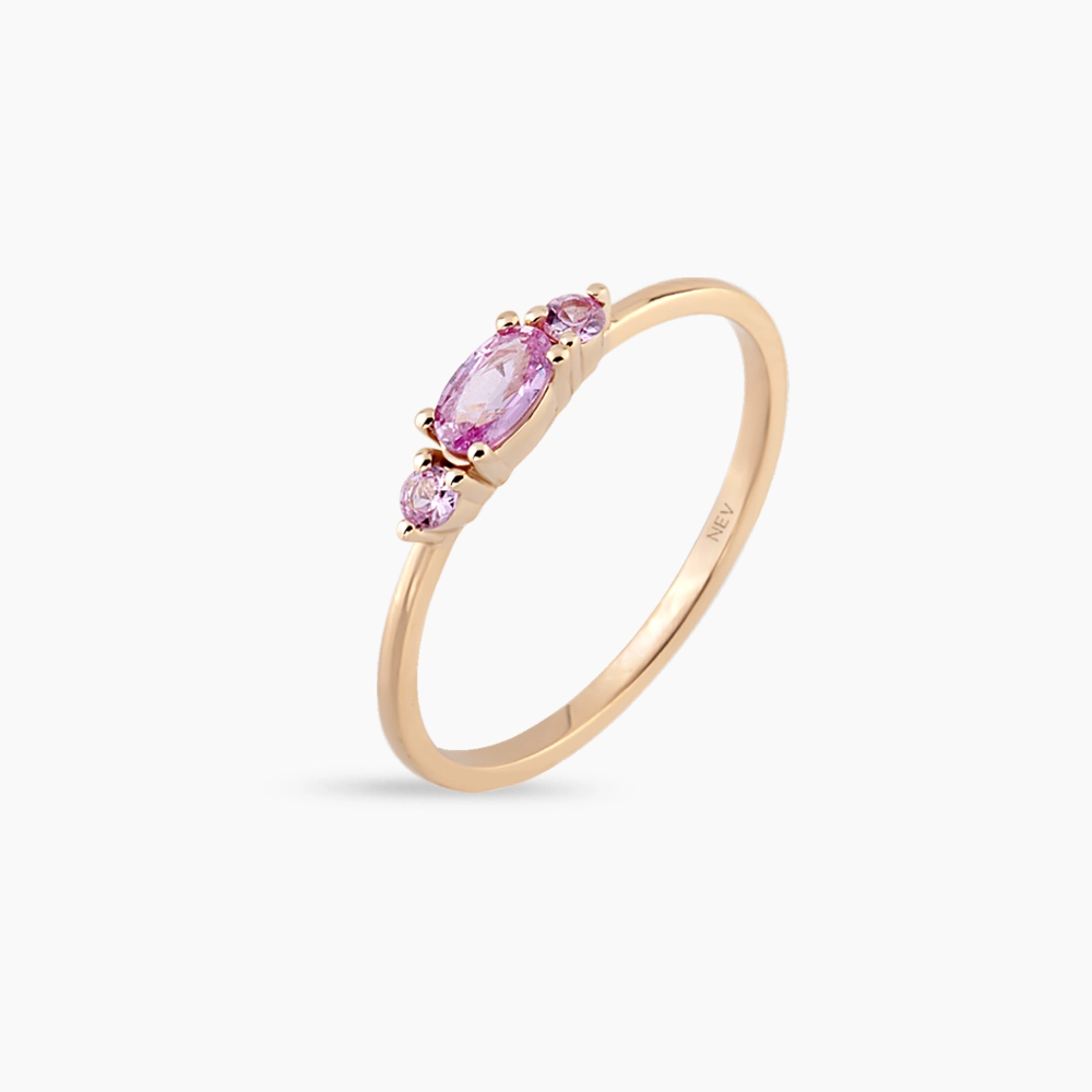 0.35 CT Pink Sapphire Rose Gold Ring - 2