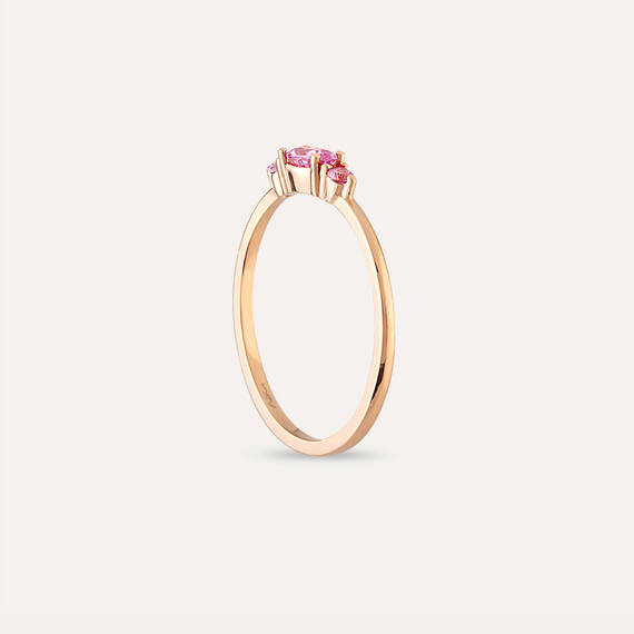 0.35 CT Pink Sapphire Rose Gold Ring - 3