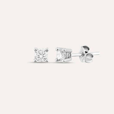 0.37 CT Diamond Solitaire Earring - Nev Jewellery