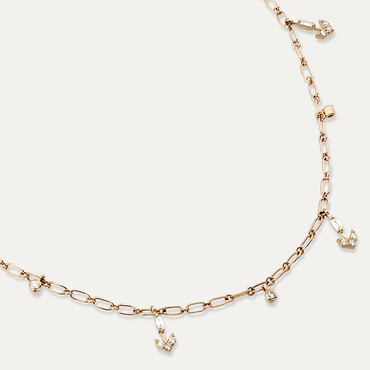 0.48 CT Baguette Cut Diamond Rose Gold Necklace - Nev Jewellery (1)