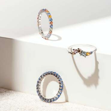 0.55 CT Multicolor Sapphire and Brown Diamond Ring - Nev Jewellery (1)