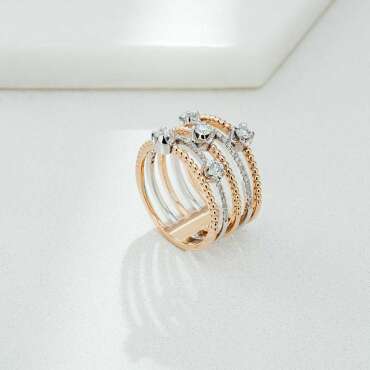 0.56 CT Pırlanta Taşlı Sıralı Yüzük - Nev Jewellery (1)