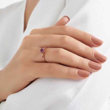 0.57 CT Amethyst, Aquamarine, Sapphire and Ruby Ring - Nev Jewellery (1)