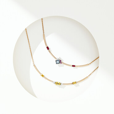 0.63 CT Yellow Sapphire and Diamond Pendant - Nev Jewellery (1)