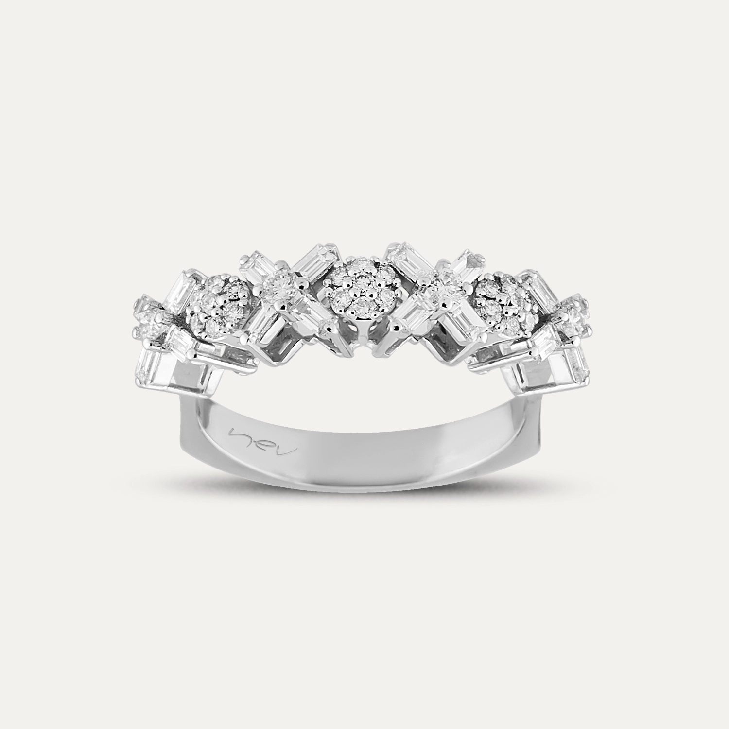 0.65 CT Baguette Cut Diamond White Gold Ring - 1